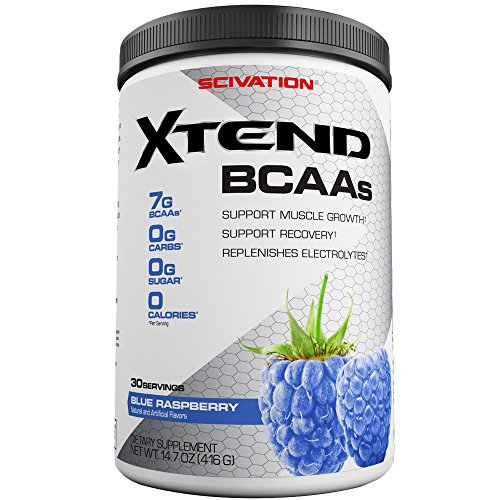 BCAA blue raspberry powder supplement muscle growth synthesis